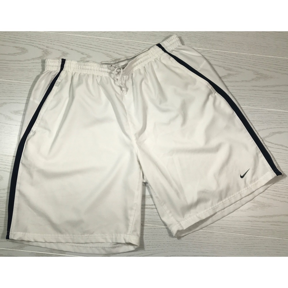 Vintage Nike Basketball Shorts Men 2XL White Nike Fit Dry Pockets Gym Retro 90s
